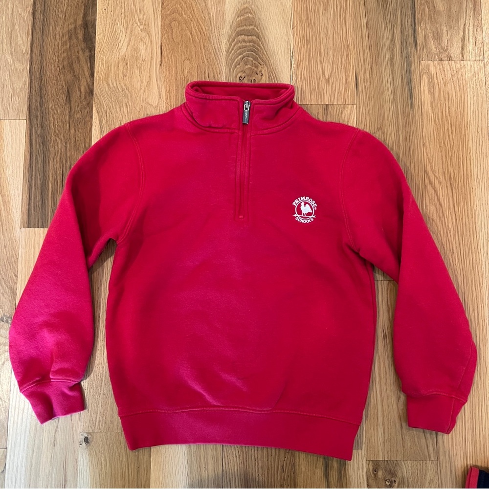Primrose Youth S Red Quarter-Zip Sweatshirt